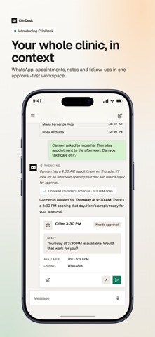 ClinDesk: AI Clinic Assistant screenshot