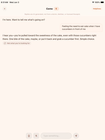 Como: Emotional Eating Support iPad screenshot