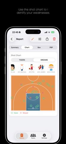Basket Scorebook: Team Stats Screenshot 3 of 8