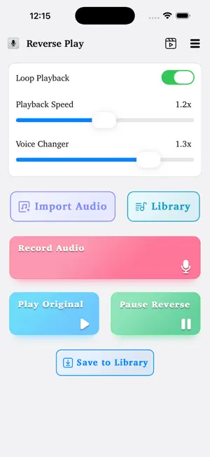 Reverse Audio Player screenshot 1