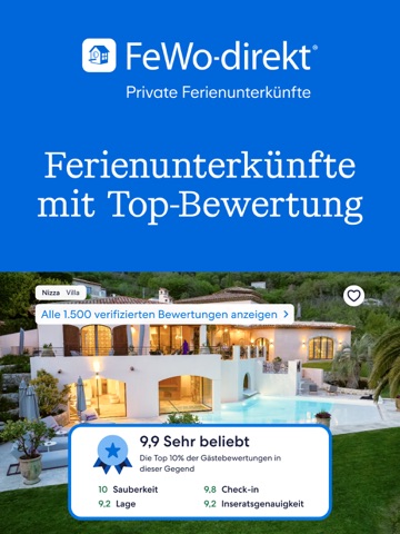 FeWo-direkt Ferienunterkünfte iPad screenshot 1