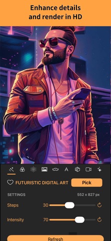 Stylo - AI Comic Artist iPhone screenshot