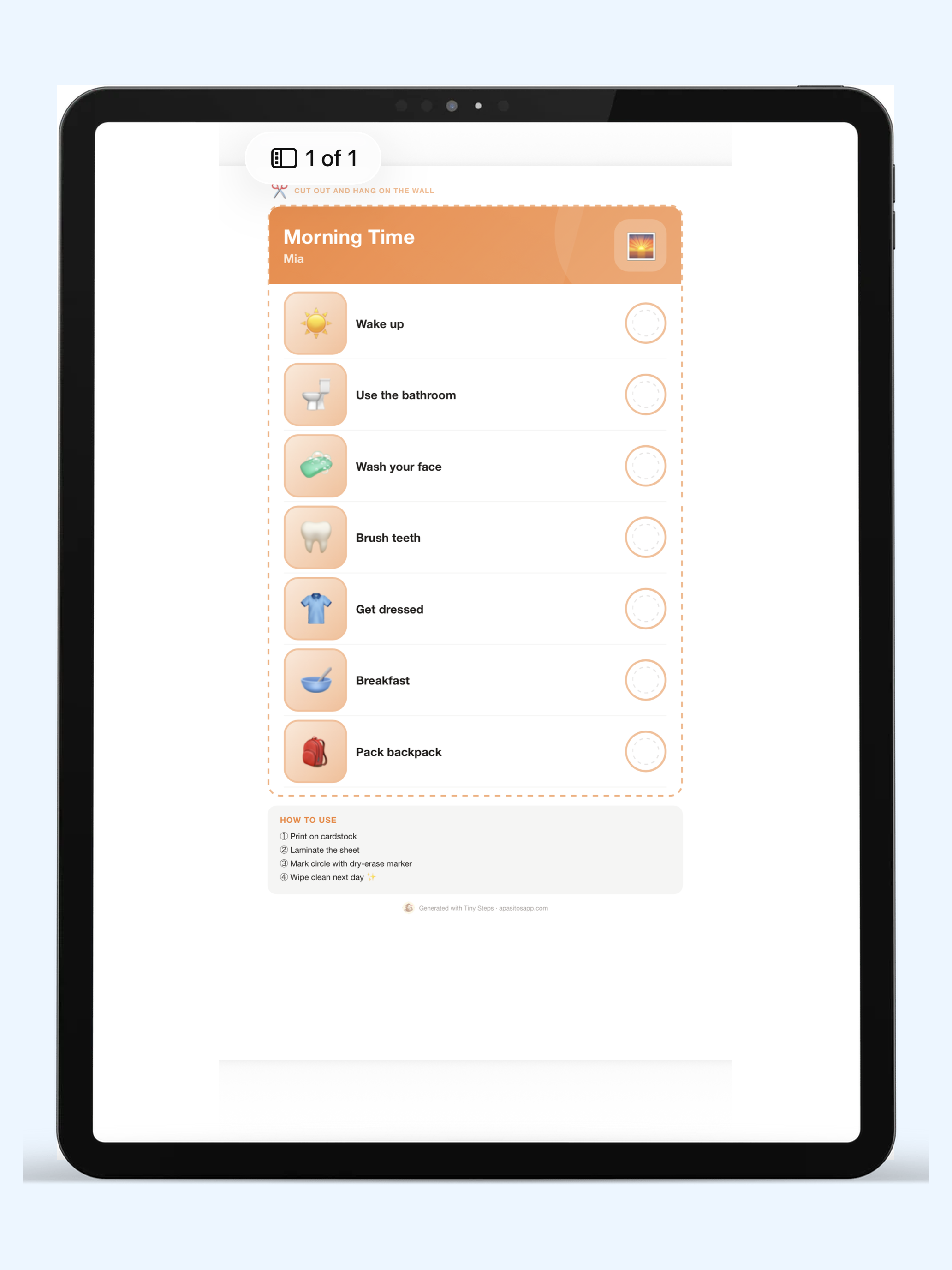 Tiny Steps: Daily Routines