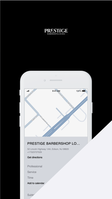 Prestige Barbershop Lounge iPhone screenshot 1 - Lifestyle app