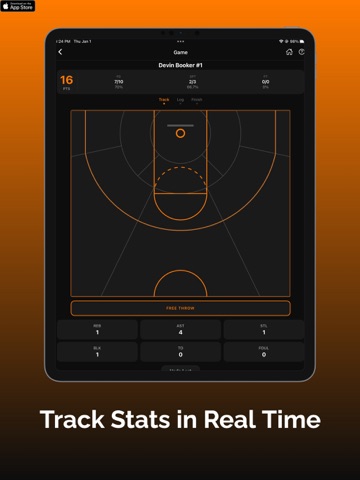 BucketBook · Basketball Stats iPad screenshot