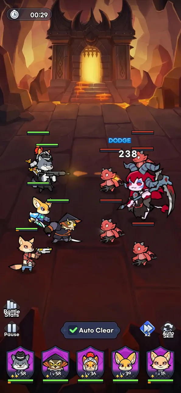 Animal Busters : Idle RPG iOS Mod IPA screenshot 6 - iOS game interface