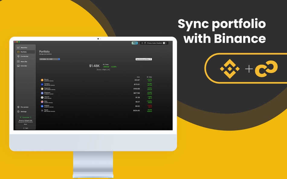 #5. Crypto Widgets for Binance (macOS) 由: Wonderlink SL