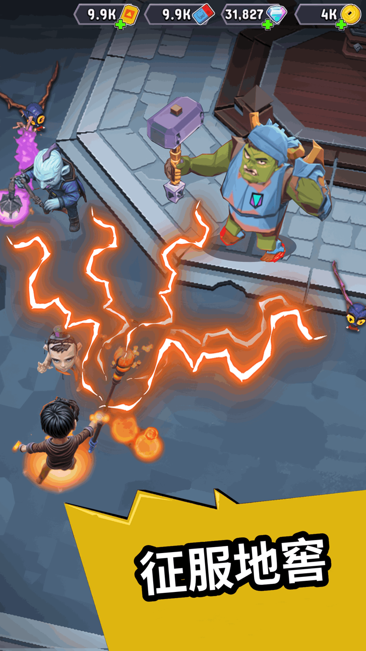 Wizario: Idle Survival iOS Mod IPA screenshot 1 - iOS game interface
