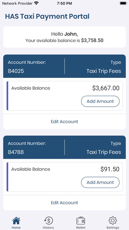HAS Taxi Payment Portal