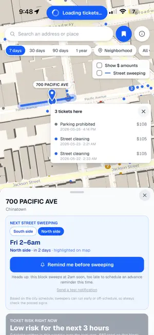 SF Parking Ticket Map screenshot 2