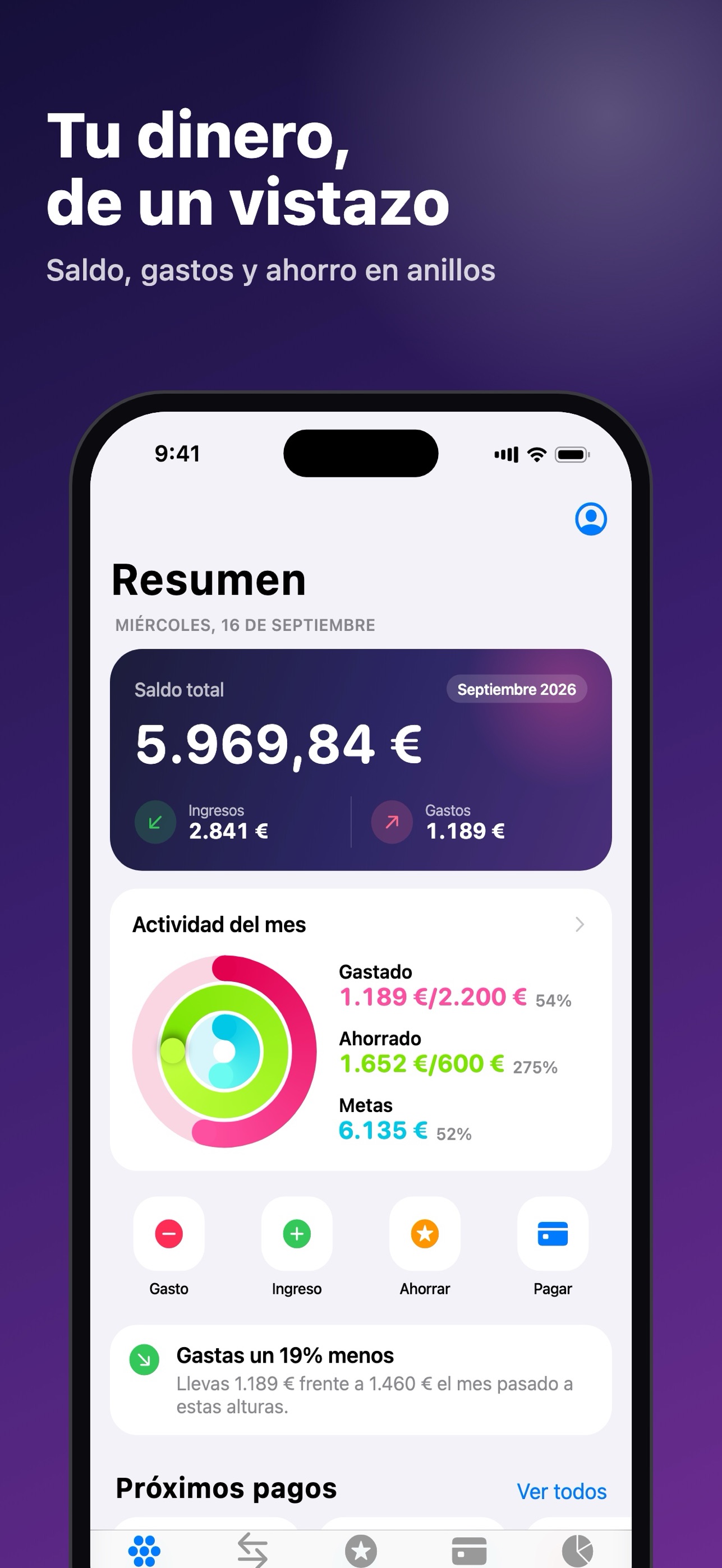 Screenshot 1 of HappyCont: Gastos y Ahorro
