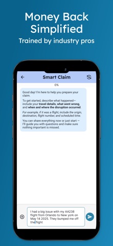 RefundMe AI travel claims screenshot