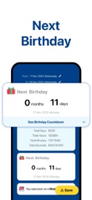 Age Calculator; Date of Birth screenshot