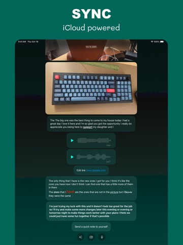 Runny - Quick Chat Style Notes iPad screenshot