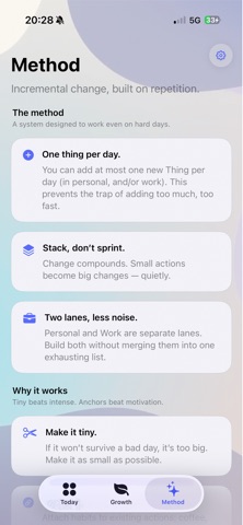 OneThing Habit iPhone screenshot