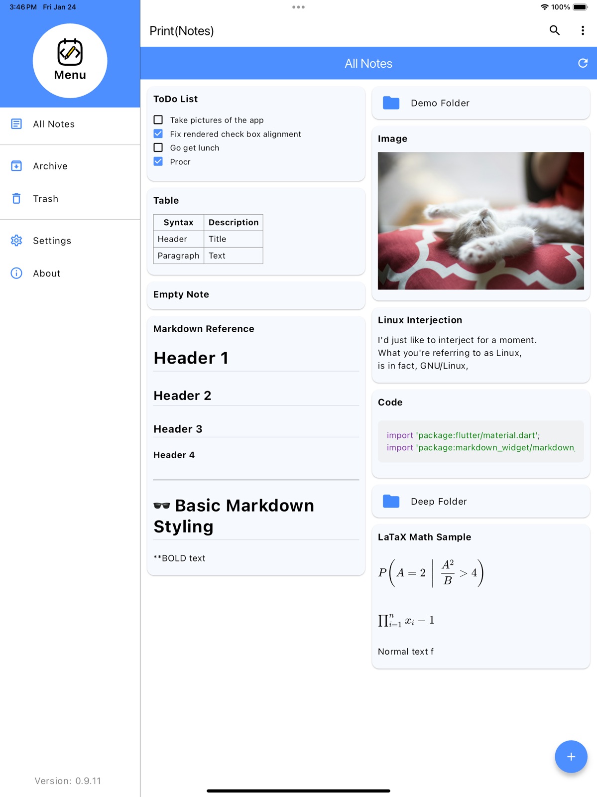 Print(Notes) ipad screenshot 1
