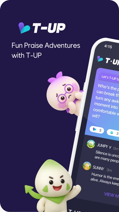 T-UP | Who Will You Praise? iPhone screenshot 1 - Social Networking app