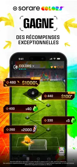Capture d'écran de Sorare Fantasy Sports sur iPhone 4
