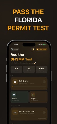 Florida DMV Permit Test - 2026 screenshot