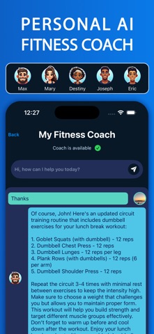 Blaze AI Workout Tracker iPhone screenshot