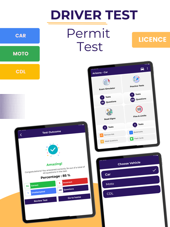 Arizona MVD Practice Test - AZ iPad screenshot