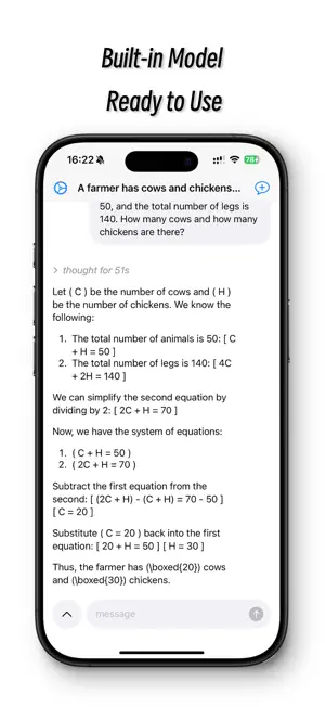 1chat - a simple local AI screenshot 2