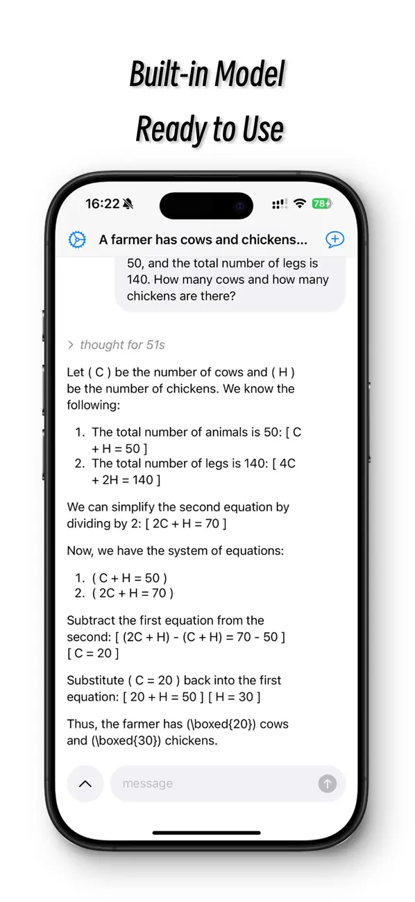 Screenshot #2 pour 1chat - a simple local AI