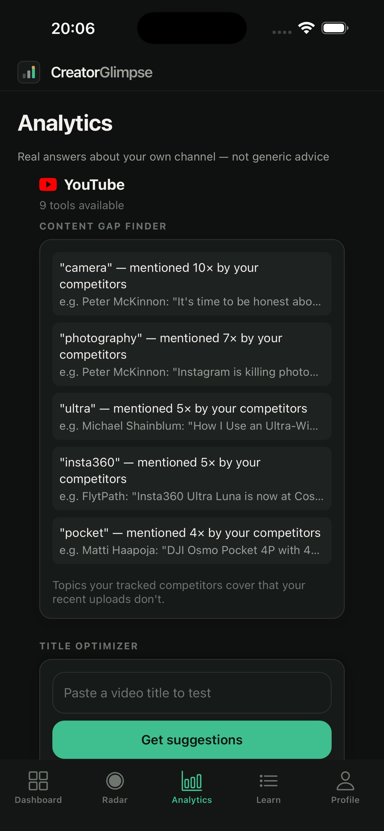 Screenshot 6 of CreatorGlimpse