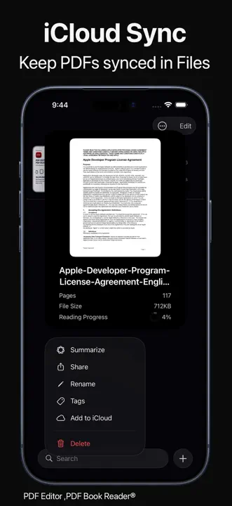 PDF Editor ,PDF Book Reader ®: Screenshot 7 von 10