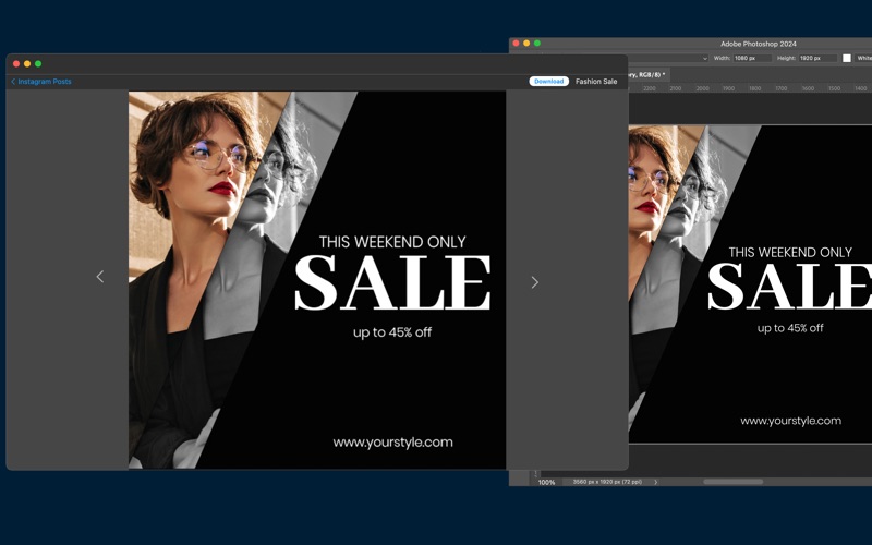 Template for Adobe Photoshop iPhone screenshot 6 - Graphics & Design app