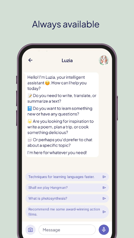 #4. Luzia: Your AI Assistant (iOS) 由: Factoria Elcano SL