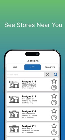 Fastgas Rewards iPhone screenshot