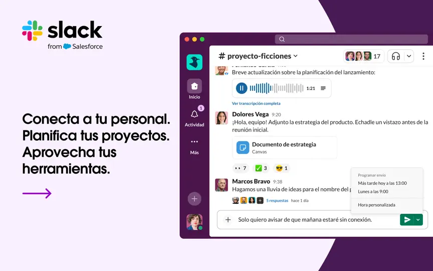 Captura de pantalla de Slack For Desktop en iPhone 7