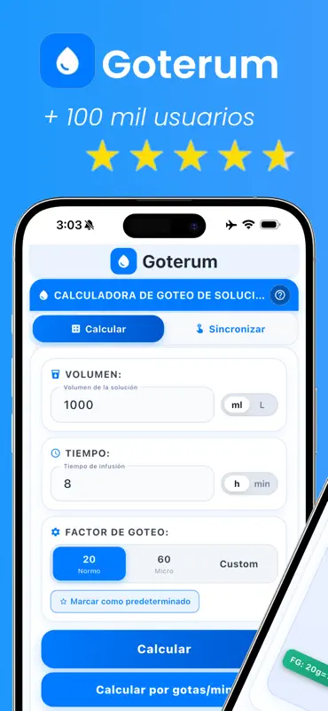 Goterum: Calculadora Goteo IV screenshot 1 of 6