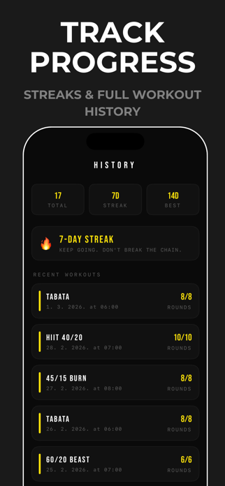 Interval Workout Timer : BAKA Screenshot 2 of 5