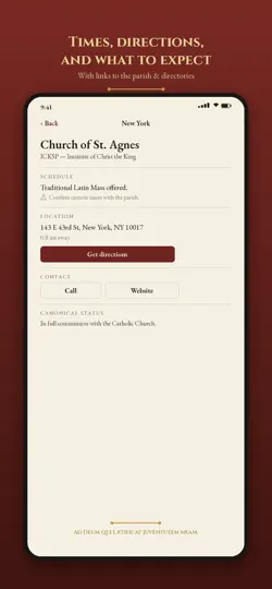 Скриншот Latin Mass Finder на iPhone 3