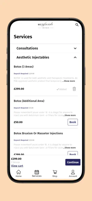 MEDfacials App screenshot 2