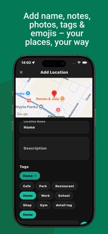 Location & Route Saver iPhone screenshot