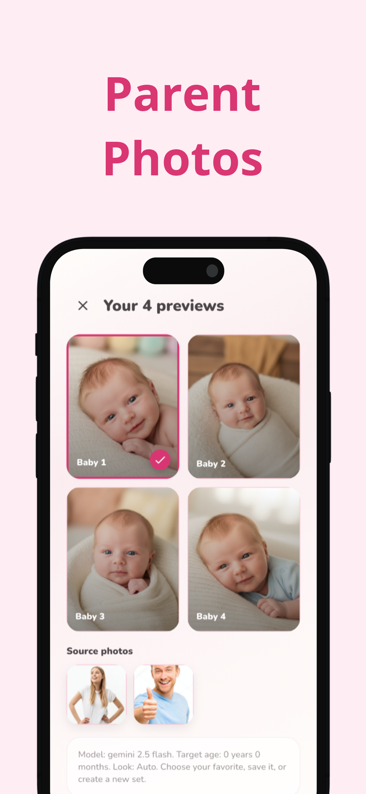 BabyPeek: AI Baby Generator