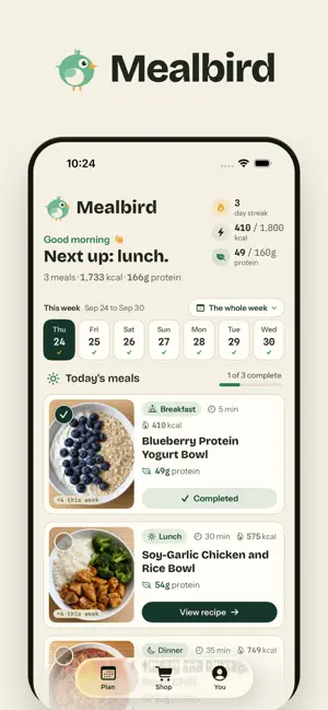 Mealbird: Macro Meal Planner screenshot 1