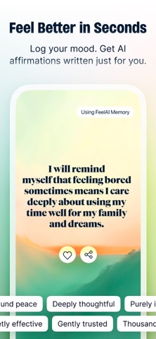 FeelScape: AI Affirmations Screenshot 3 of 6