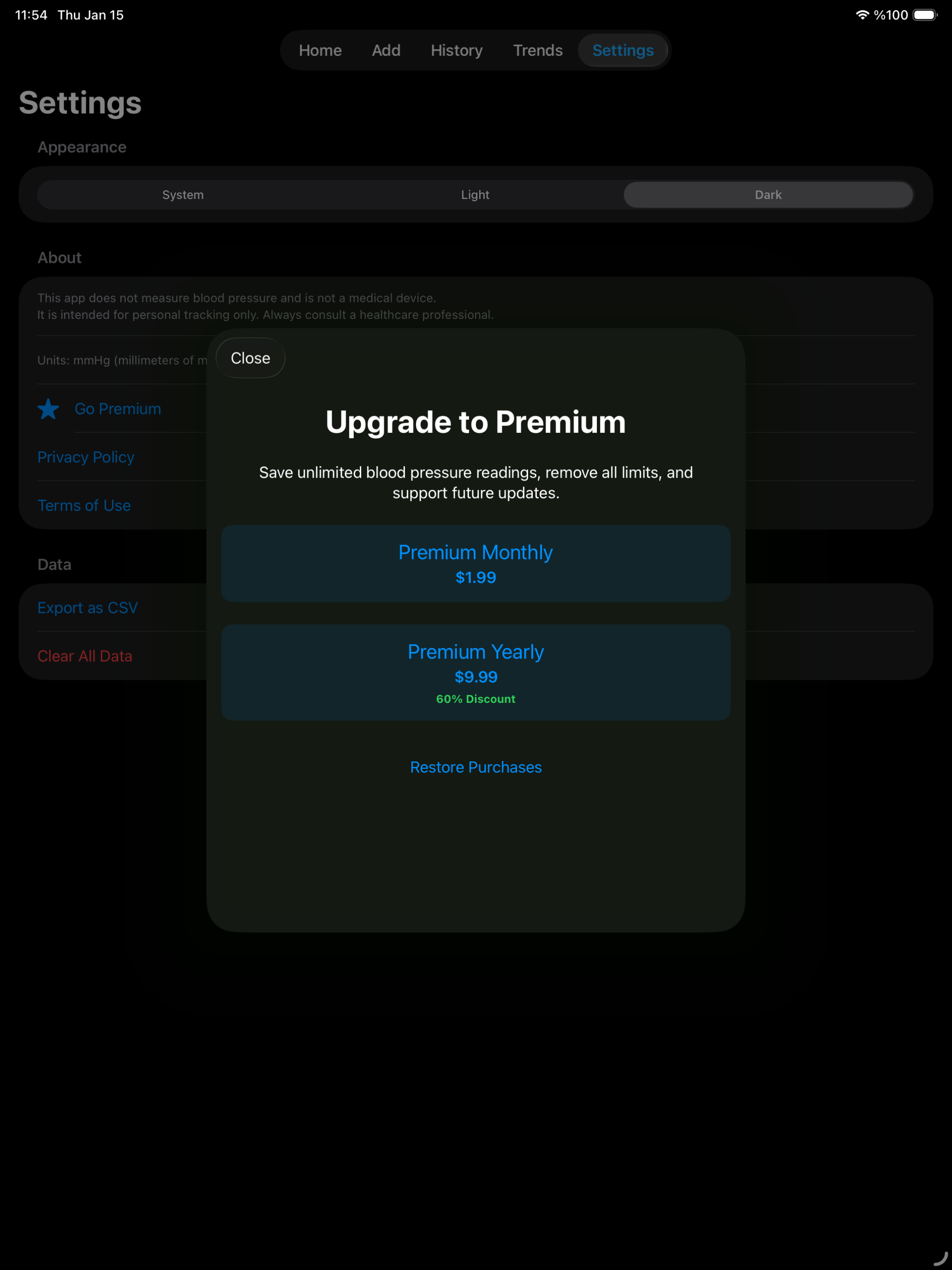 Blood Pressure Tracker: BP Log screenshot 10