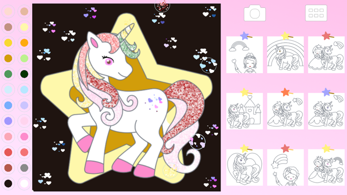 プリンセスドリームぬりえ