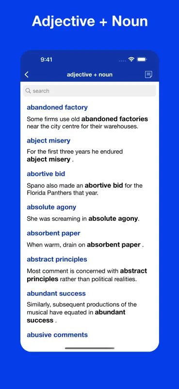English Collocation Flashcards screenshot 8 of 10