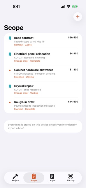Renoquill: Renovation Ledger screenshot 3