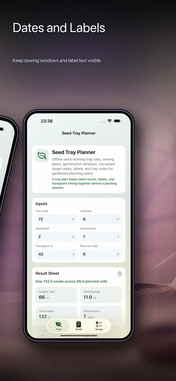 Screenshot #2 pour Seed Tray Planner