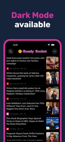 Gossip Bucket Celebrity News screenshot