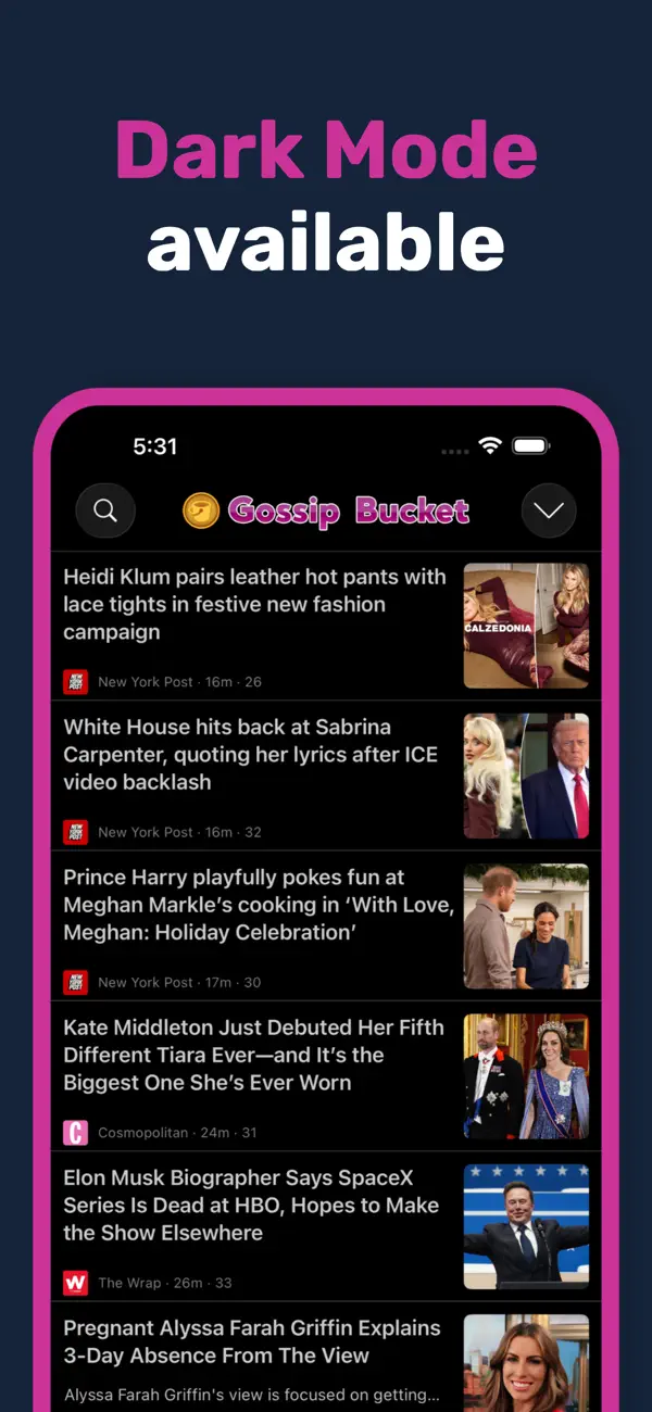 Screenshot #3 pour Gossip Bucket Celebrity News