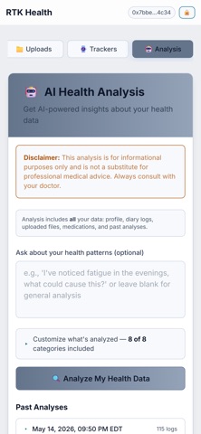 RTK Health: AI Health Diary screenshot