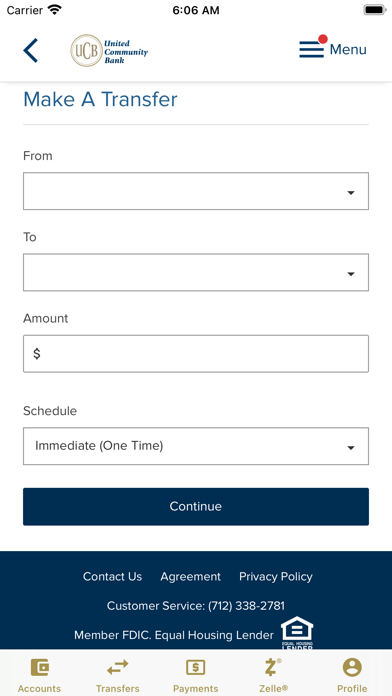 UCB Banking Screenshot